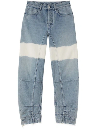 Shop Jil Sander Stripe Detail Jeans In Blue