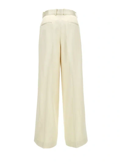 Shop Jil Sander Tailored Pants In Ivory