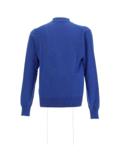 Shop Vivienne Westwood Orb Logo Cardigan In Blue