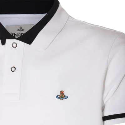 Shop Vivienne Westwood White Cotton Polo Shirt