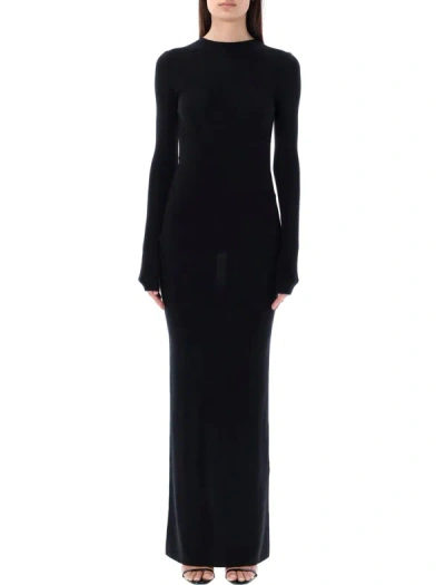 Shop Saint Laurent Open-back Dress In Black