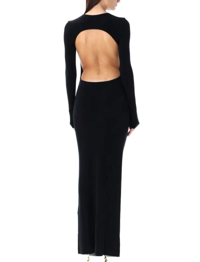 Shop Saint Laurent Open-back Dress In Black