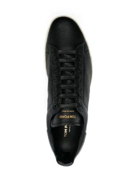 Shop Tom Ford Flat Shoes In Black/cream