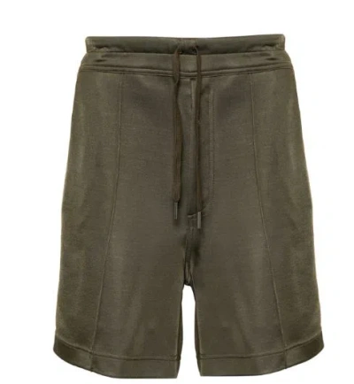 Shop Tom Ford Shorts In Dark Olive