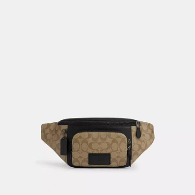 Shop Coach Outlet Track Belt Bag In Signature Canvas In Multi
