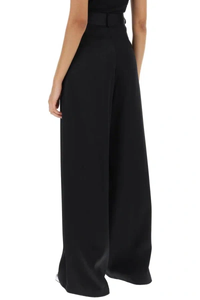 Shop Jil Sander Viscose Silk Pants In Black