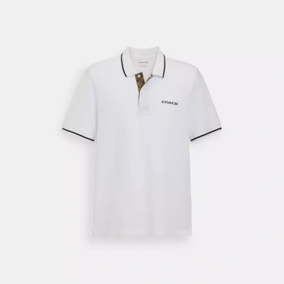 Shop Coach Outlet Signature Polo In White