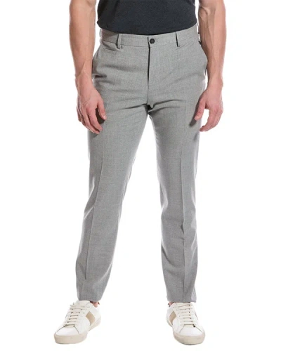 Shop Hugo Boss Slim Fit Wool-blend Pant In Silver