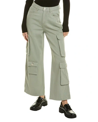 Shop Gracia Olive Baggy Cargo Jean In Green