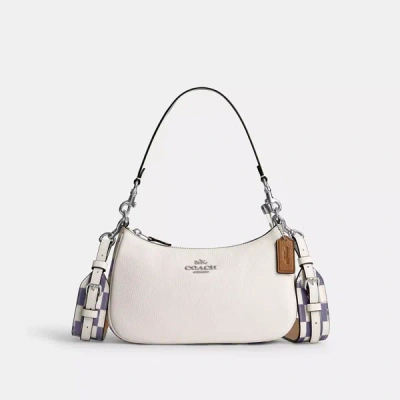 Shop Coach Outlet Teri Shoulder Bag With Checkerboard Print In Multi