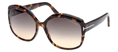 Shop Tom Ford Chiara W Ft0919 55b Butterfly Sunglasses In Multi