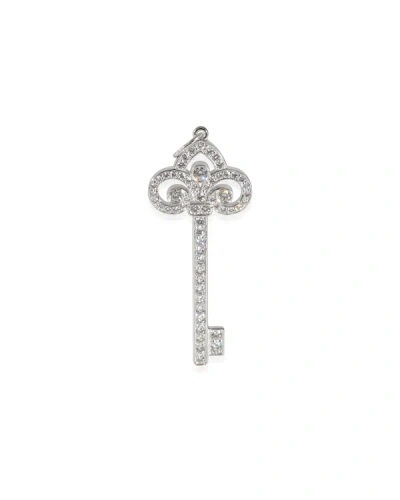Shop Tiffany & Co Tiffany Keys Pendant In Platinum 0.33 Ctw In Silver