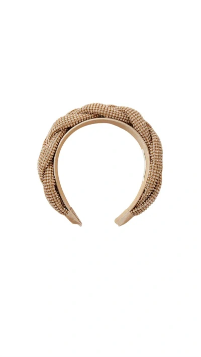 Shop Loeffler Randall Bijou Braided Headband In Gold