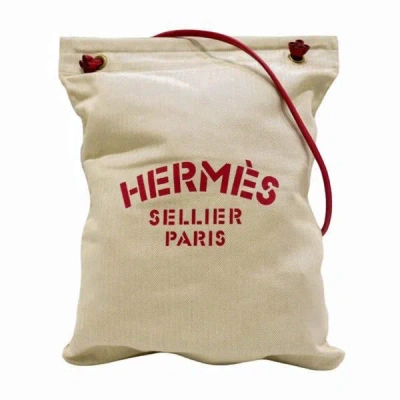 Shop Hermes Aline Canvas Shoulder Bag () In Beige
