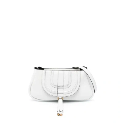 Shop Chloé Marcie Clutch Shoulder Bag In White