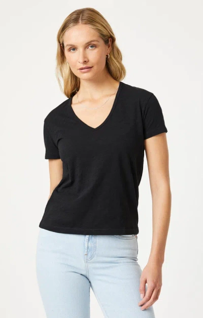 Shop Mavi V-neck T-shirt In Black