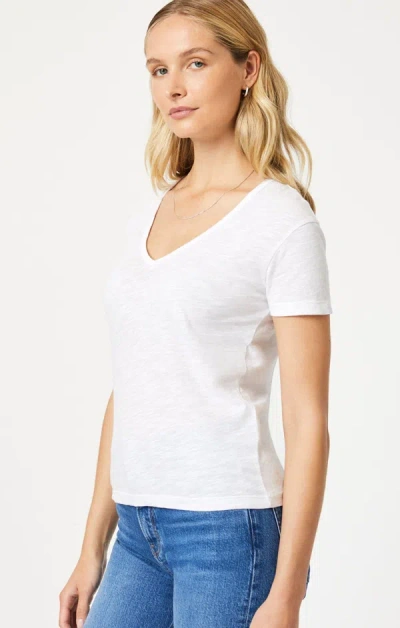 Shop Mavi V-neck T-shirt In White