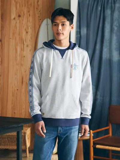Faherty Steven Paul Judd Surf Hoodie In Light Grey Heather