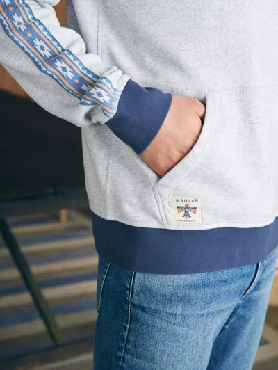 Faherty Steven Paul Judd Surf Hoodie In Light Grey Heather