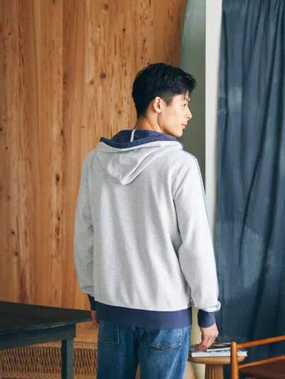 Faherty Steven Paul Judd Surf Hoodie In Light Grey Heather