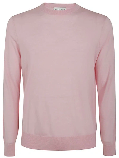 Shop Ballantyne Round Neck Pullover Clothing In Pink & Purple