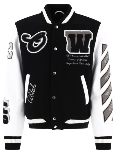 Shop Off-white "lea" Bomber Jacket In Black