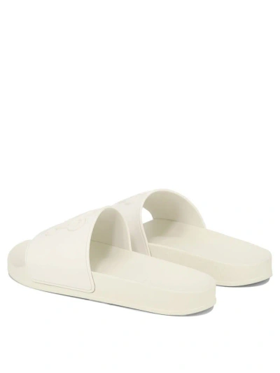 Shop Palm Angels "pa Monogram" Sliders In White