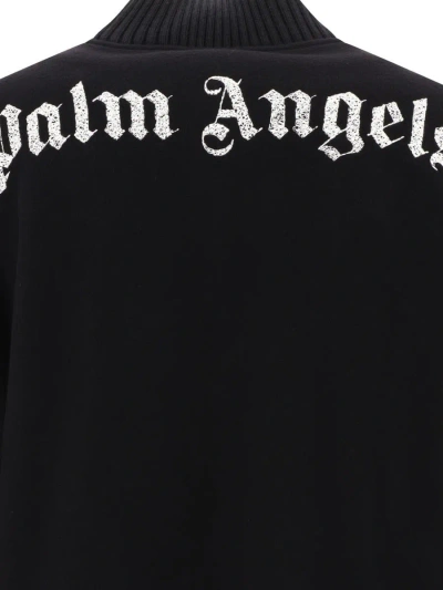 Shop Palm Angels "varsity Monogram" Bomber Jacket In Black