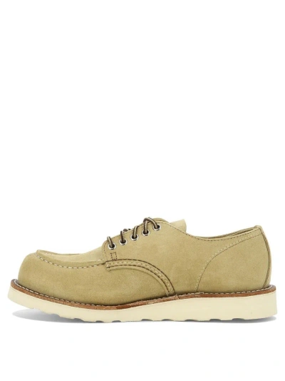 Shop Red Wing Shoes "shop Moc Oxford" Lace-up Shoes In Beige