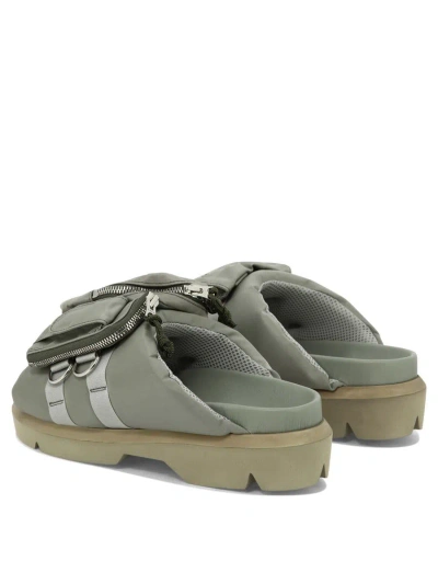 Shop Sacai "pocket" Sandals In Green