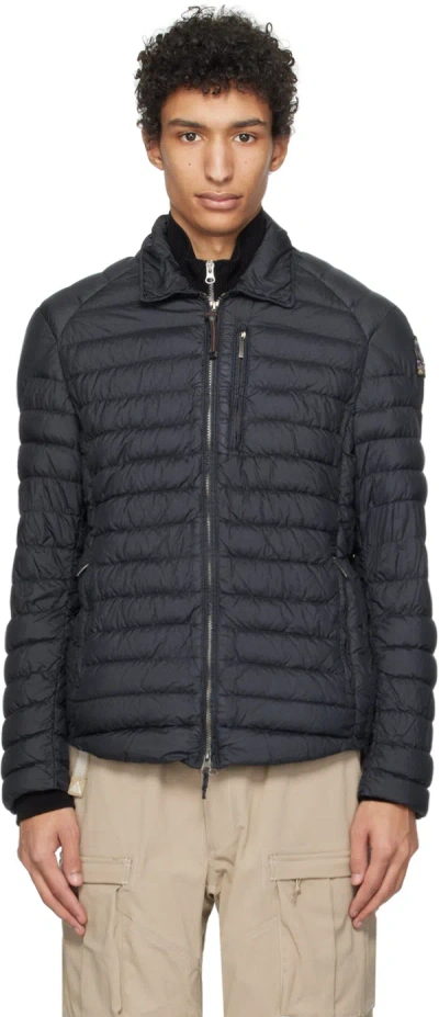 Shop Parajumpers Black Ling Down Jacket In 0710 Pencil