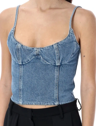 Magda Butrym Denim Top In Blue