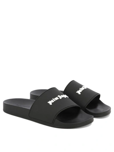 Shop Palm Angels "essential" Sandals In Black