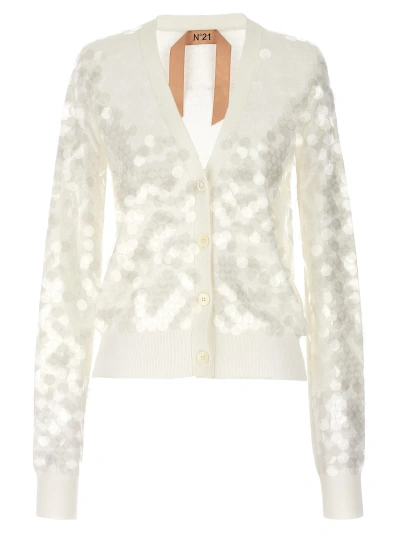 Shop N°21 Sequin Cardigan Sweater, Cardigans In White