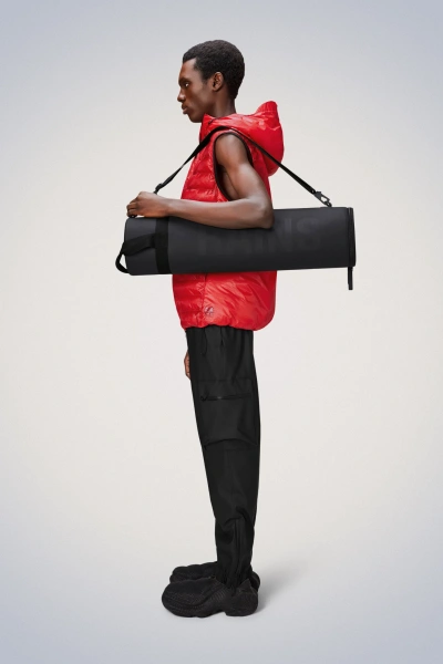 Shop Rains Texel Yoga Mat Bag In Black