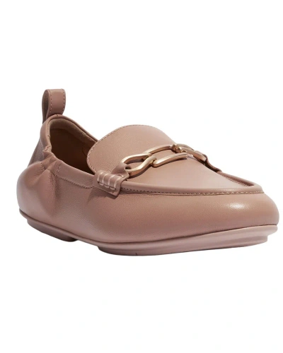 Shop Fitflop Allegro Leather Loafer In Beige