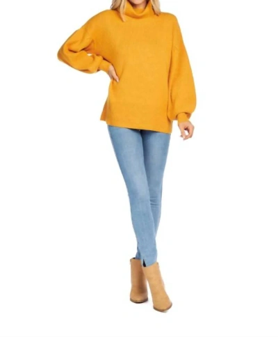 Shop Mudpie Roxie Turtleneck Sweater In Mustard In Yellow