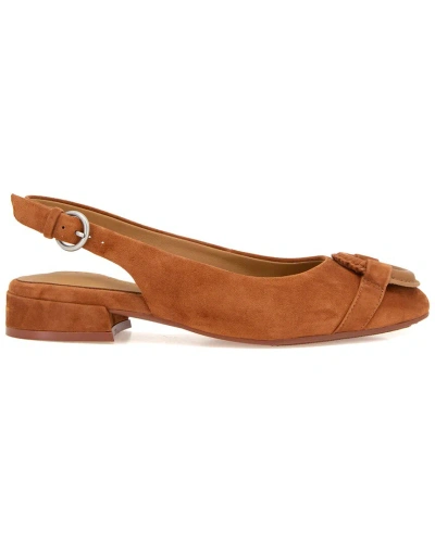 Shop Gentle Souls By Kenneth Cole Athena Suede Flat In Brown