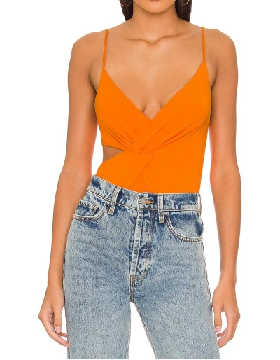 Shop Astr Beach Day Bodysuit In Neon Orange