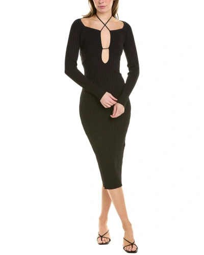 Shop Solid & Striped The Lisa Midi Dress In Black