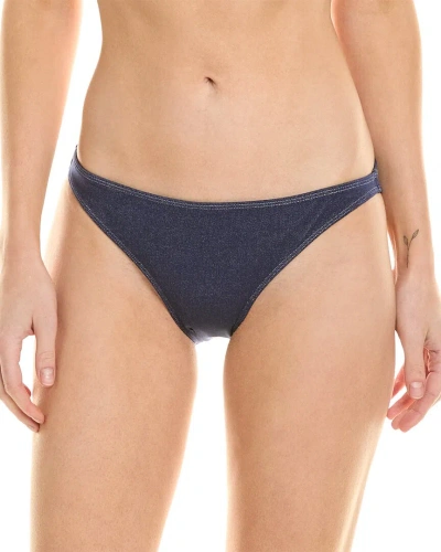 Shop Onia Low-rise Bikini Bottom In Blue