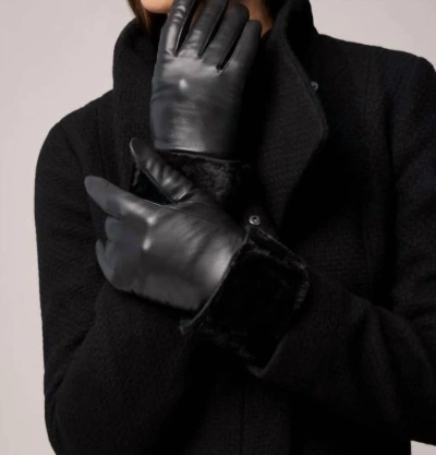 Shop Soia & Kyo Demy Leather Gloves In Black