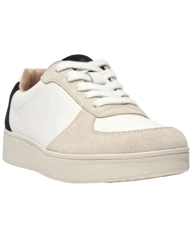 Shop Fitflop Rally Leather & Suede Sneaker In White