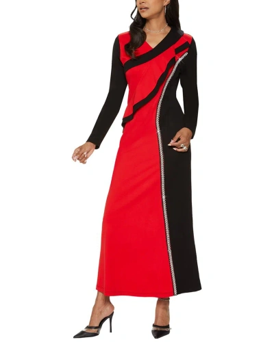 Shop Love The Queen Slim Fit Dress In Red