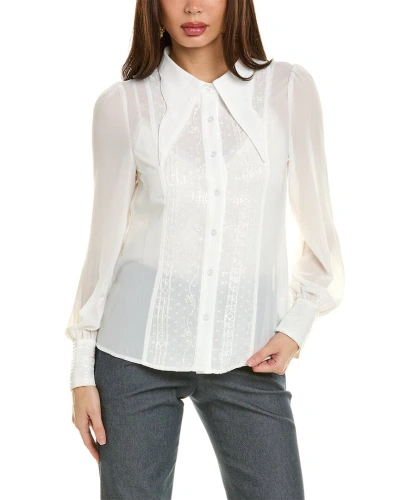 Shop Gracia Sheer Shirt In White