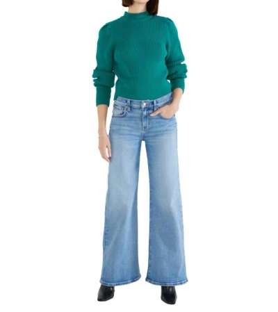Shop Etica Romi Mid Rise Stretch Wide Leg Jean In Horizon In Blue
