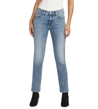 Shop Jag Cassie Slim Fit Mid Rise Jean In Beacon Blue In Multi