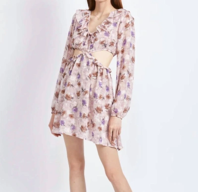 Shop En Saison Brenna Cut Out Dress In Lilac In Blue