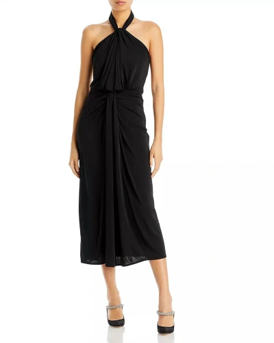 Shop Cinq À Sept Kaily Halter Maxi Dress In Black