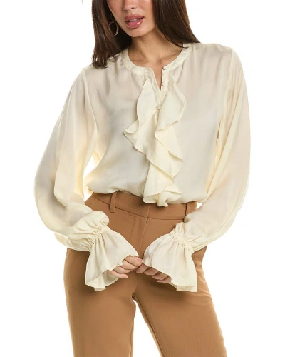 Shop Weworewhat Ruffle Blouse In Beige